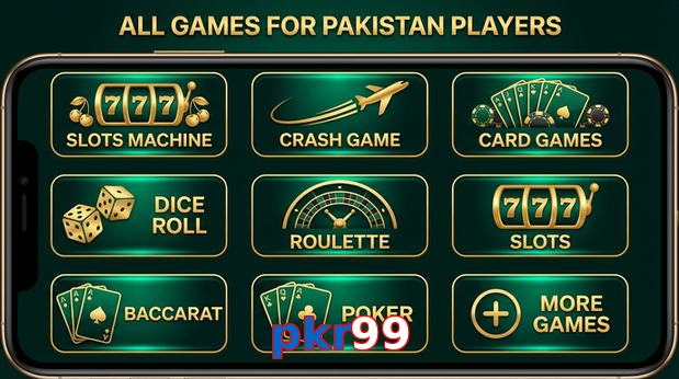 Main screen of Pkr99 games page for PK players